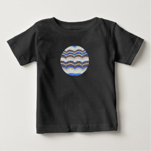 Blauer Mosaik-Babyraglan-T - Shirt