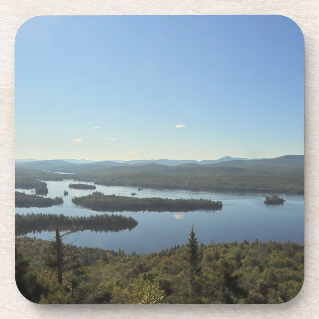 Blauer Mountainsee-Korken-Untersetzer Getränkeuntersetzer (Vorderseite)