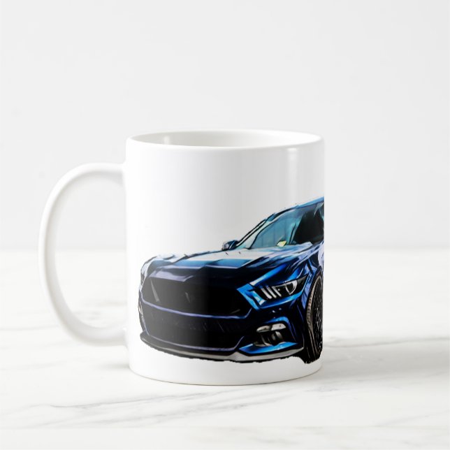 Blauer Mustang S550 Kaffeetasse (Links)