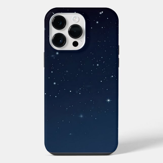Blauer Nachthimmel iPhone 14 Pro Max Hülle (Rückseite)