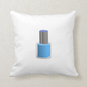 Blauer Nagellack Kissen