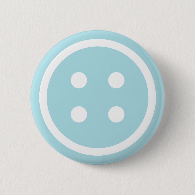 Blauer Nähknopf Button (Vorderseite)