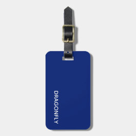 Blauer Name der Libelle Gepäckanhänger