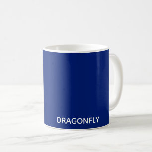 Blauer Name der Libelle Kaffeetasse