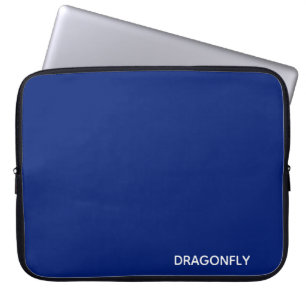 Blauer Name der Libelle Laptopschutzhülle