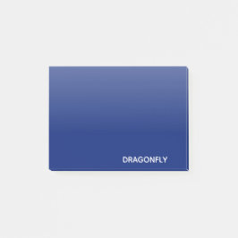 Blauer Name der Libelle Post-it Klebezettel