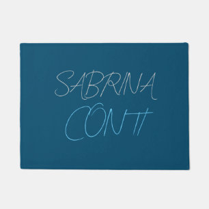 Blauer Name Modern Minimalistisch Einfach Fußmatte