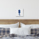 Blauer Navy-Seepferd-Graue und weiße Polka-Punkte Leinwanddruck (Insitu(Bedroom))