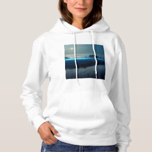 Blauer Nebel am blauen Morgen hyper real 4k Ohrkan Hoodie