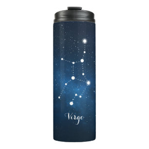 Blauer Nebel Virgo Zodiac-Zeichen Thermosbecher