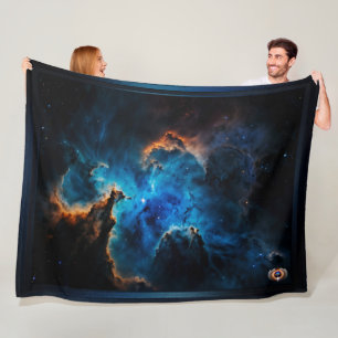 Blauer Nebel Wolken AI Konzept Kunst von Xzendor7 Fleecedecke