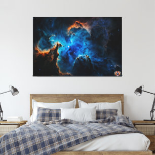 Blauer Nebel Wolken AI Konzept Kunst von Xzendor7 Leinwanddruck