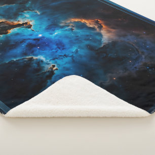Blauer Nebel Wolken AI Konzept Kunst von Xzendor7 Sherpadecke