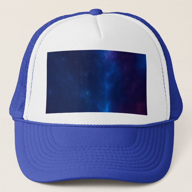 Blauer Nebelhut Truckerkappe (Vorderseite)