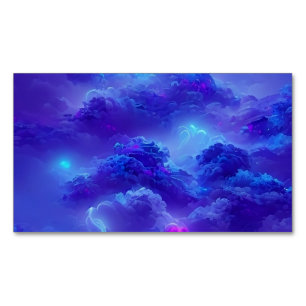 Blauer Neonbeleuchtungseffekt Magnetische Visitenkarte