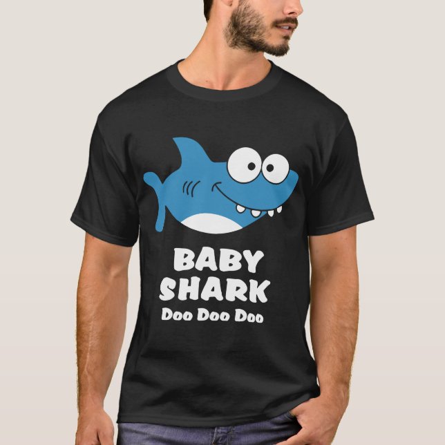 blauer niedlicher reizender Haifisch Babyhaifisch T-Shirt (Vorderseite)
