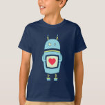 Blauer Niedlicher Roboter mit dunklem Herz-Kids-La T-Shirt<br><div class="desc">Der langärmelige T - Shirt von niedlichen Roboterkindern mit einem Cartoon,  der einen blauen unbeholfenen Cartoon-Roboter mit einem roten Teller darstellt. Dieses Roboter-Shirt eignet sich auch für Mädchen,  die Roboter und Geek-Girls Liebe.</div>