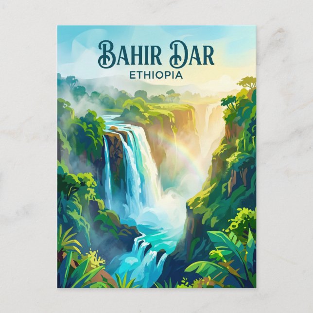 Blauer Nil Wasserfall Äthiopien Postkarte (Vorderseite)