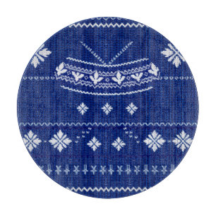 Blauer Norweger Strickmuster, Schneidbrett Schneidebrett