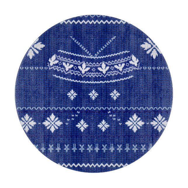 Blauer Norweger Strickmuster, Schneidbrett Schneidebrett (Vorderseite)