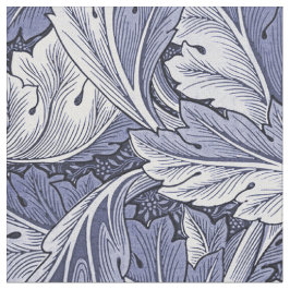 Blauer Nouveau Acanthus Leaf Muster Fabric Stoff