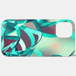 Blauer oder cyan Streifen über rustikal rötlich-or Case-Mate iPhone Hülle