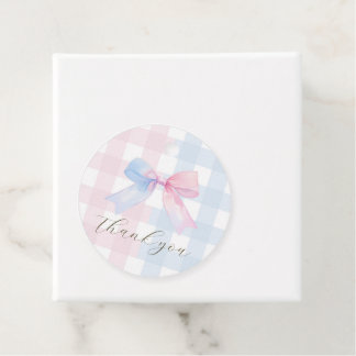 Blauer oder rosa Babydusche Gefallen Tag Geschenkanhänger