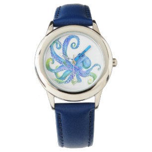 „Blauer Oktopus“ Kinderuhr Armbanduhr