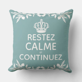 blauer Olivenzweig Französischer Behalt Calm Carry Kissen