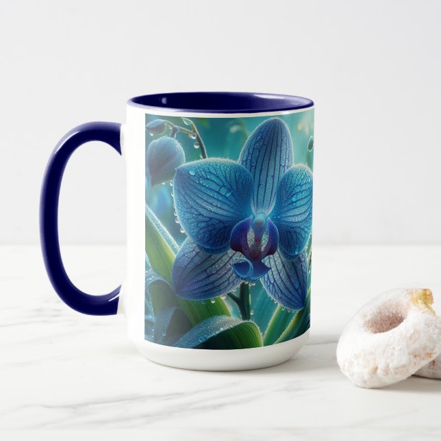 Blauer Orchid Tasse (Mit Donut)