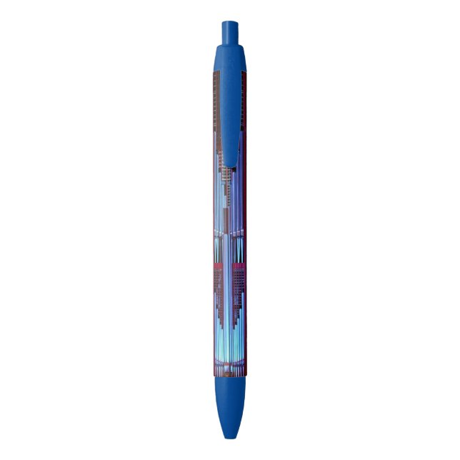 Blauer Orgelpfeifestift Kugelschreiber (Rückseite (Vertikal))
