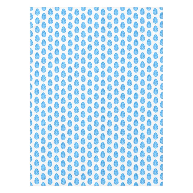 Blauer Ostereier Linocut Tischdecke (Vorderseite)
