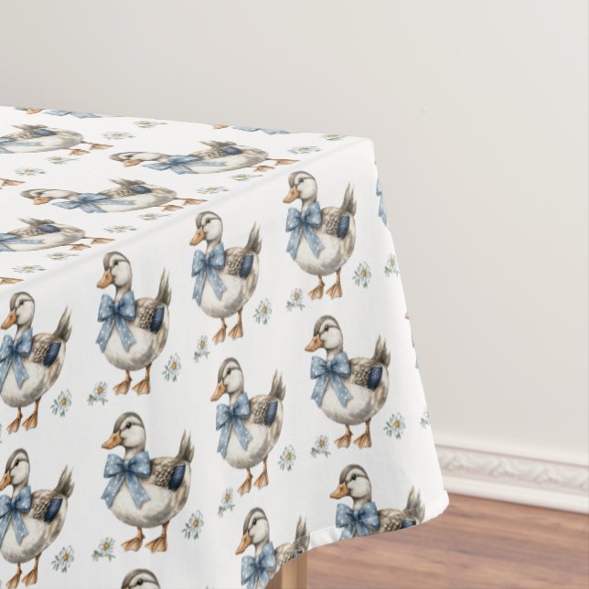 Blauer Osterente Tischdecke (Beispiel)
