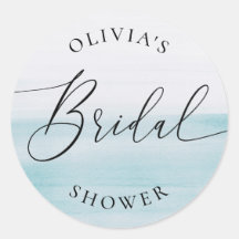 Blauer Ozean Brautparty | Elegante Strandhochzeit
