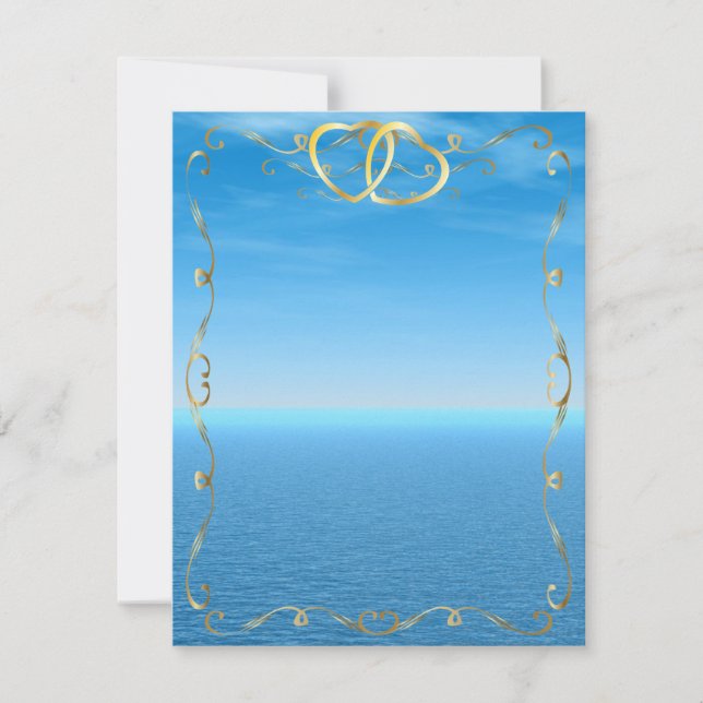 Blauer Ozean - Einladung4 Einladung (Vorderseite)