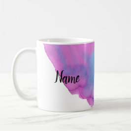 Blauer Paint splash Wasserfarbmuster Novelty Kaffeetasse