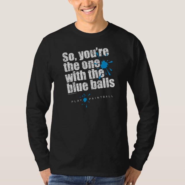 Blauer Paintball T-Shirt (Vorderseite)