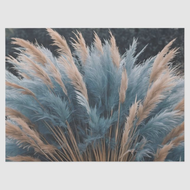 Blauer Pampelgras Seidenpapier (Vorderseite)