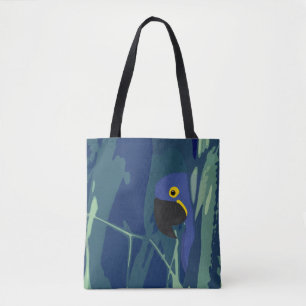 Blauer Papagei Allover Totbeutel Tasche