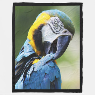 Blauer Papagei Fleecedecke