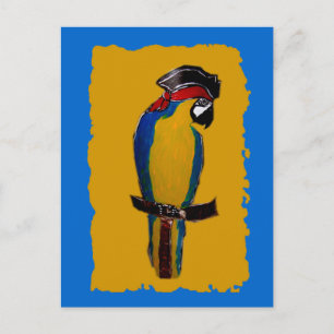 Blauer Papagei Postkarte