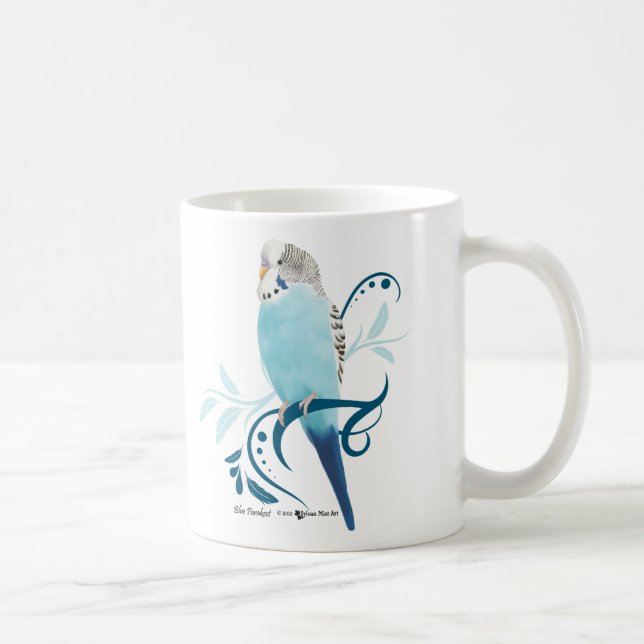 Blauer Parakeet Tasse (Rechts)