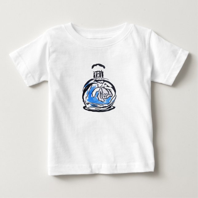 Blauer Parfüm Baby T-shirt (Vorderseite)