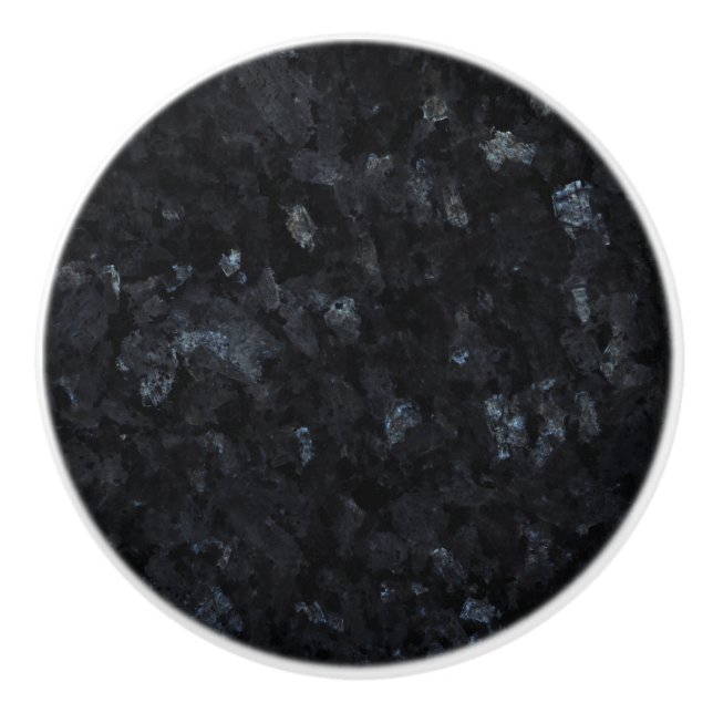 Blauer PearlBlue Perlen-Stein-Muster-Hintergrund Keramikknauf (Vorderseite)