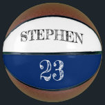 Blauer Personalisierter Name Ball Player Nummer Basketball<br><div class="desc">Mit unserem Blue Personalisiert Name Ball Player Number Basketball präsentieren wir Ihnen das ideale Geschenk für den All-Star in Ihrem Leben. Dieser Basketball ist eine einzigartige und personalisierte Art, ihre Leidenschaft für das Spiel zu feiern. Die blaue Farbe verleiht der Touch eine lebendige und dynamische Atmosphäre, während der geätzte, grunge,...</div>