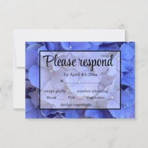 Blauer Perwinkl UAWG RSVP Karte