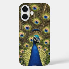 Blauer Pfau-Handyhülle iPhone 16 Hülle