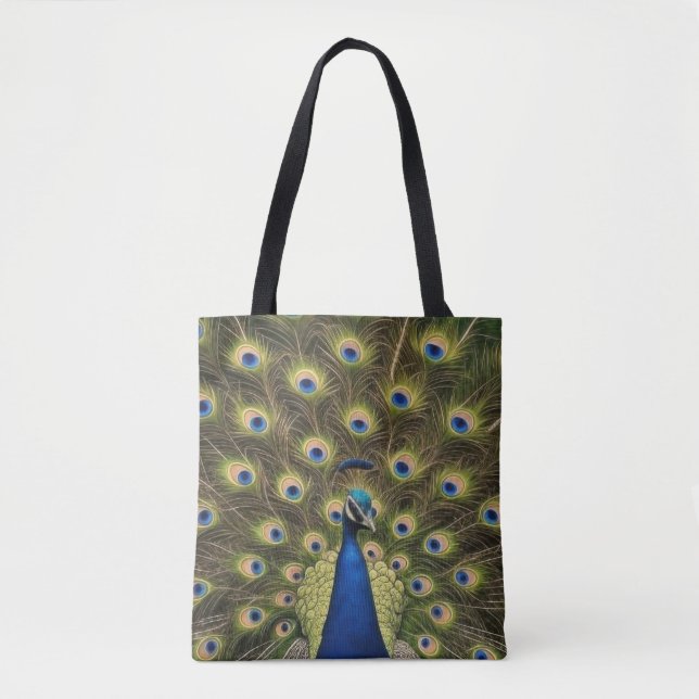 Blauer Pfau Tasche (Vorderseite)