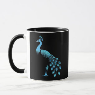 Blauer Pfau Tasse