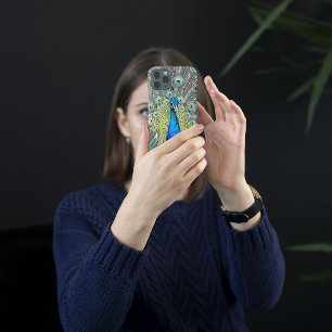Blauer Pfauenfeder iPhone 16 Hülle